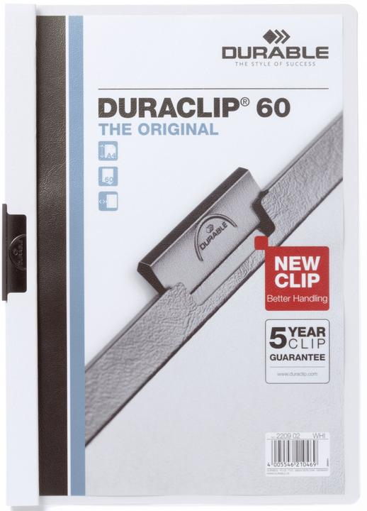 Produktbild Durable KLEMM-MAPPE DURACLIP WEISS (2238-02) (A4, 5x)