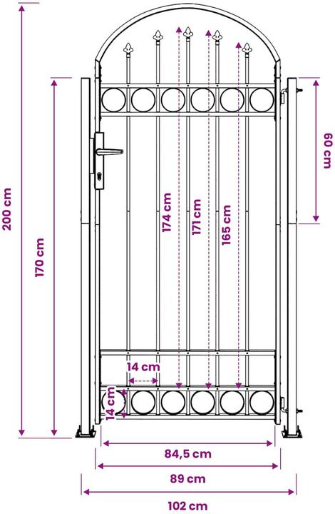 Produktbild vidaXL Stahlzaunpfosten