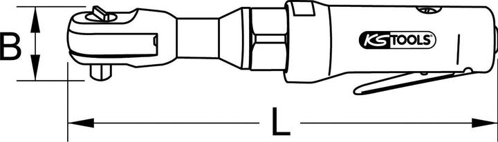 Productafbeelding KS Tools 1/2" MONSTER hoge prestatie luchtratel, 300 rpm, max. 6,3 bar (1/2")