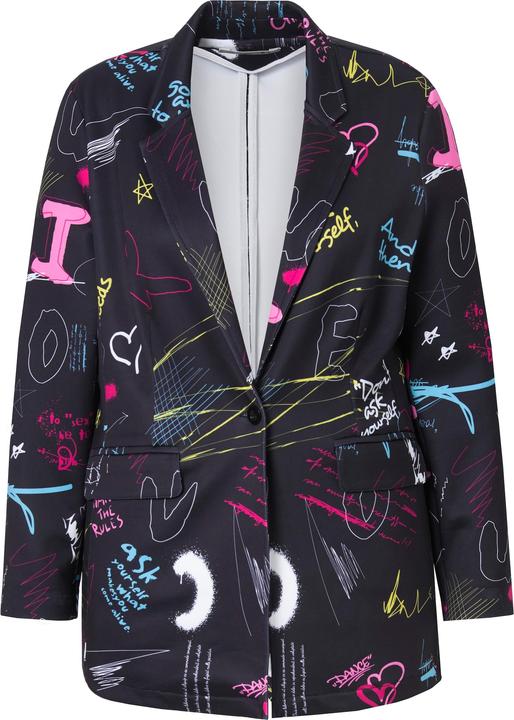 Produktbild Angel of Style Blazer, Scribbledruck, Revers, farbiges Futter (46)