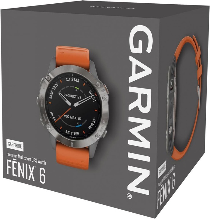 Actual product image Garmin Fenix 6 Sapphire Titanium (47 mm)