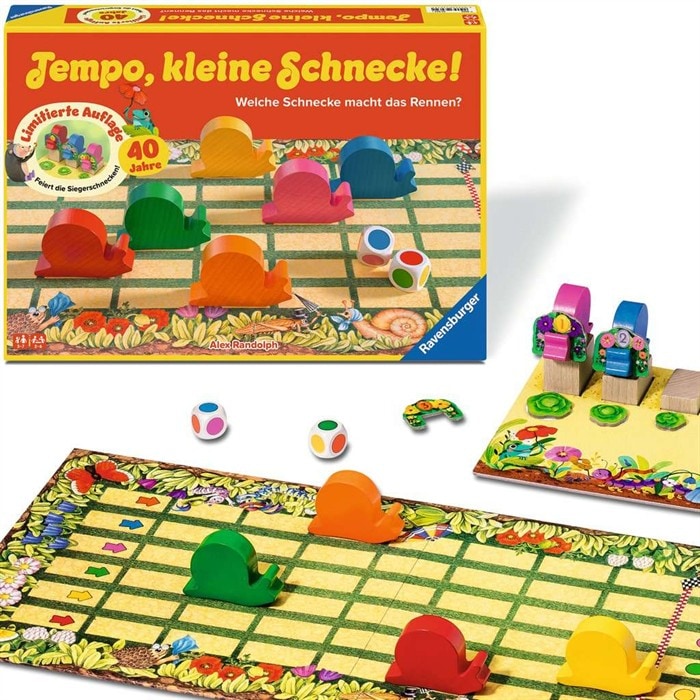 Immagine prodotto Ravensburger Kinderspiel 23034 - Tempo little snail 40° anniversario, corsa popolare di lumache (Tedesco)