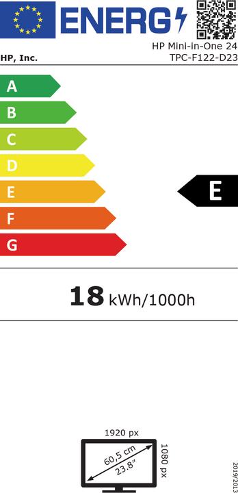 Energie-Label HP Mini-in-One (1920 x 1080 Pixel, 23.80")
