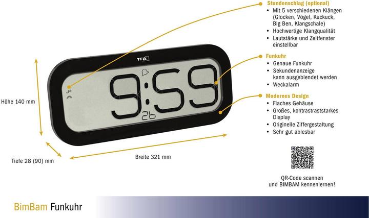 Immagine prodotto TFA Orologio da parete radiocomandato 60.4514.01