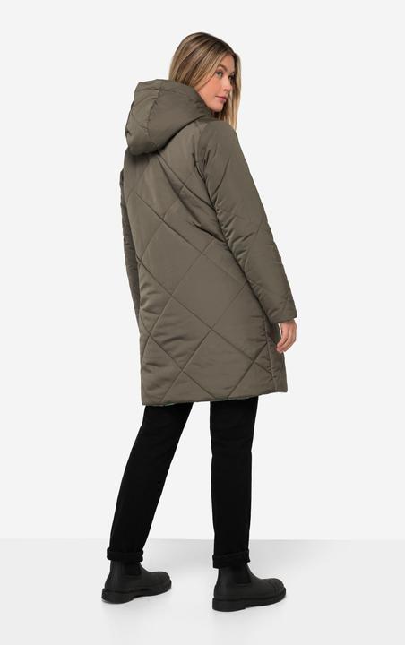 Produktbild Laurasøn Wende Long-Steppjacke, Kapuze, 2-Wege-Zipper, Daunenoptik-Wattierung, fällt kleiner aus (L)