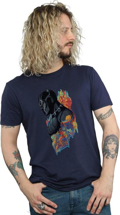 Actual product image Mens Black Panther Profile T-Shirt (XL)