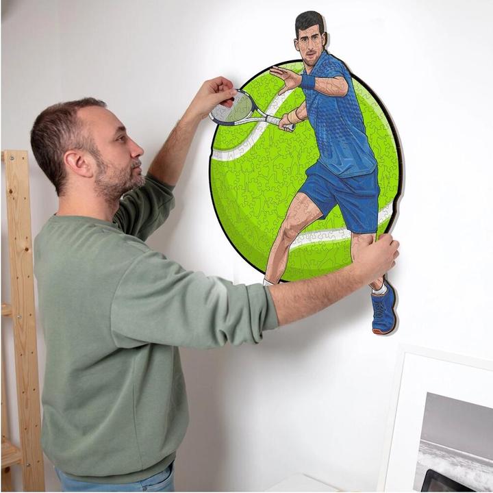 Image du produit Iconic Novak Djokovic - Tennis - Puzzle en bois Taille L (500 pièces) (500 pièces)