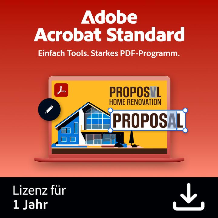 Adobe Acrobat Standard DC (1 User, 12 Monate)