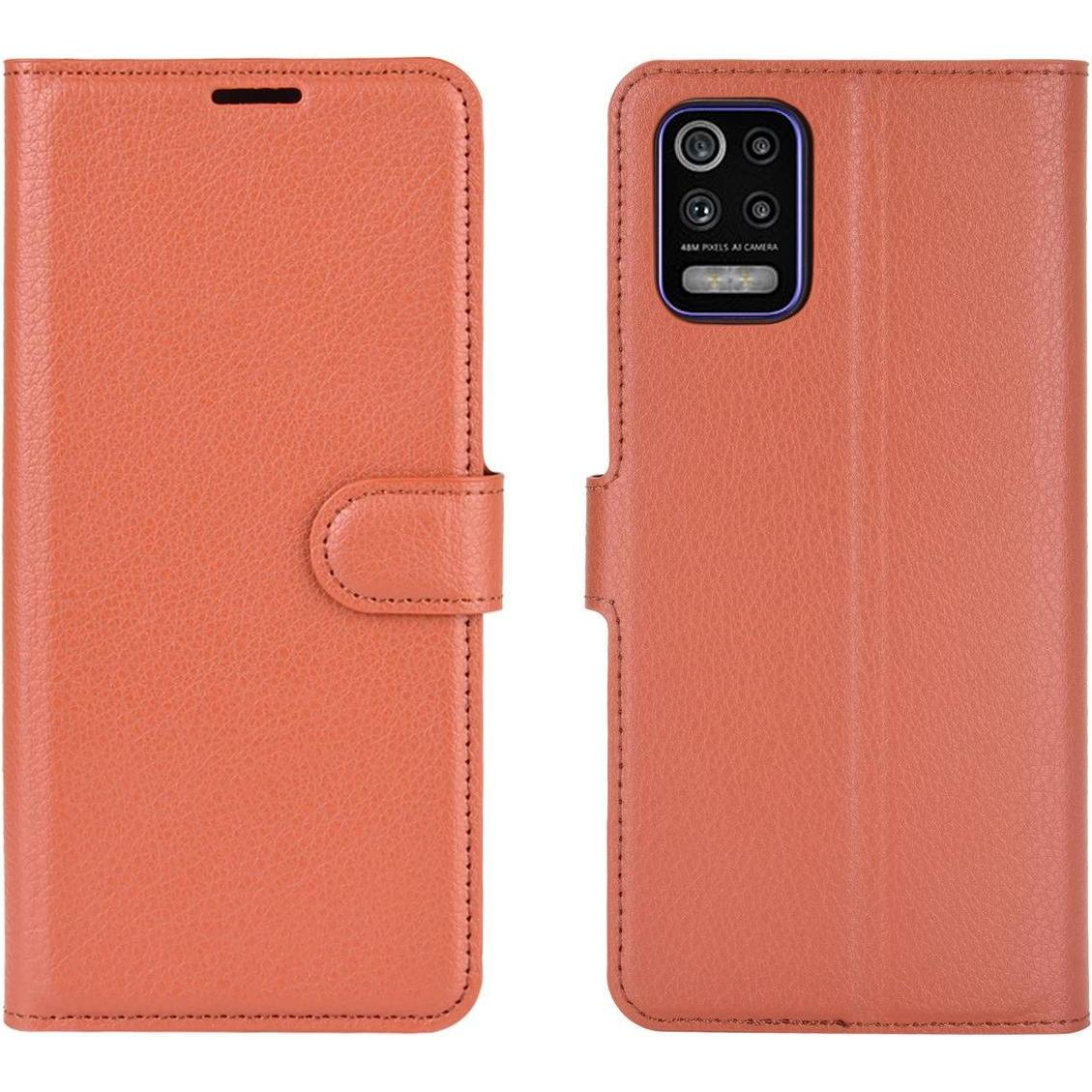 Thumbnail - König Design Hülle Handy Schutz für LG K52 Case Flip Cover Tasche Etuis Wallet Bumper Braun (LG K52), Smartphone Hülle, ...