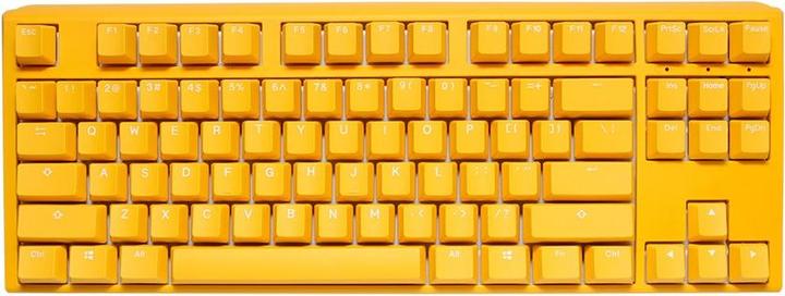 Actual product image Ducky One 3 Yellow TKL Gaming Keyboard, RGB LED - MX-Speed-Silver (US) (US, Cable)