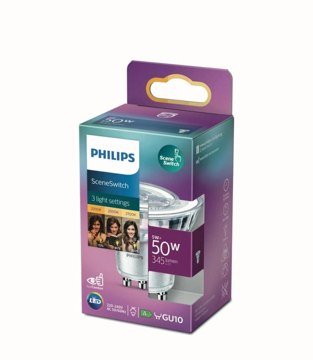 Actual product image Philips Lamp (GU10, 4.80 W, 355 lm, 1 x, F)