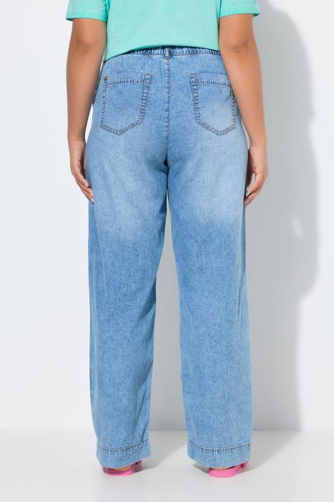 Produktbild Laurasøn Leichte Jeans, Wide-Leg, Elastikbund (54)