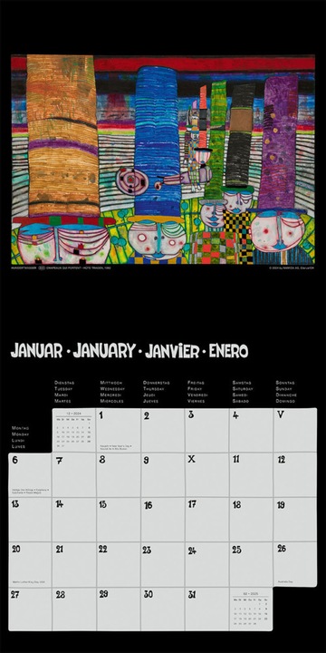 Actual product image Hundertwasser brochure calendar Art 20 (30 x 30 cm, German)