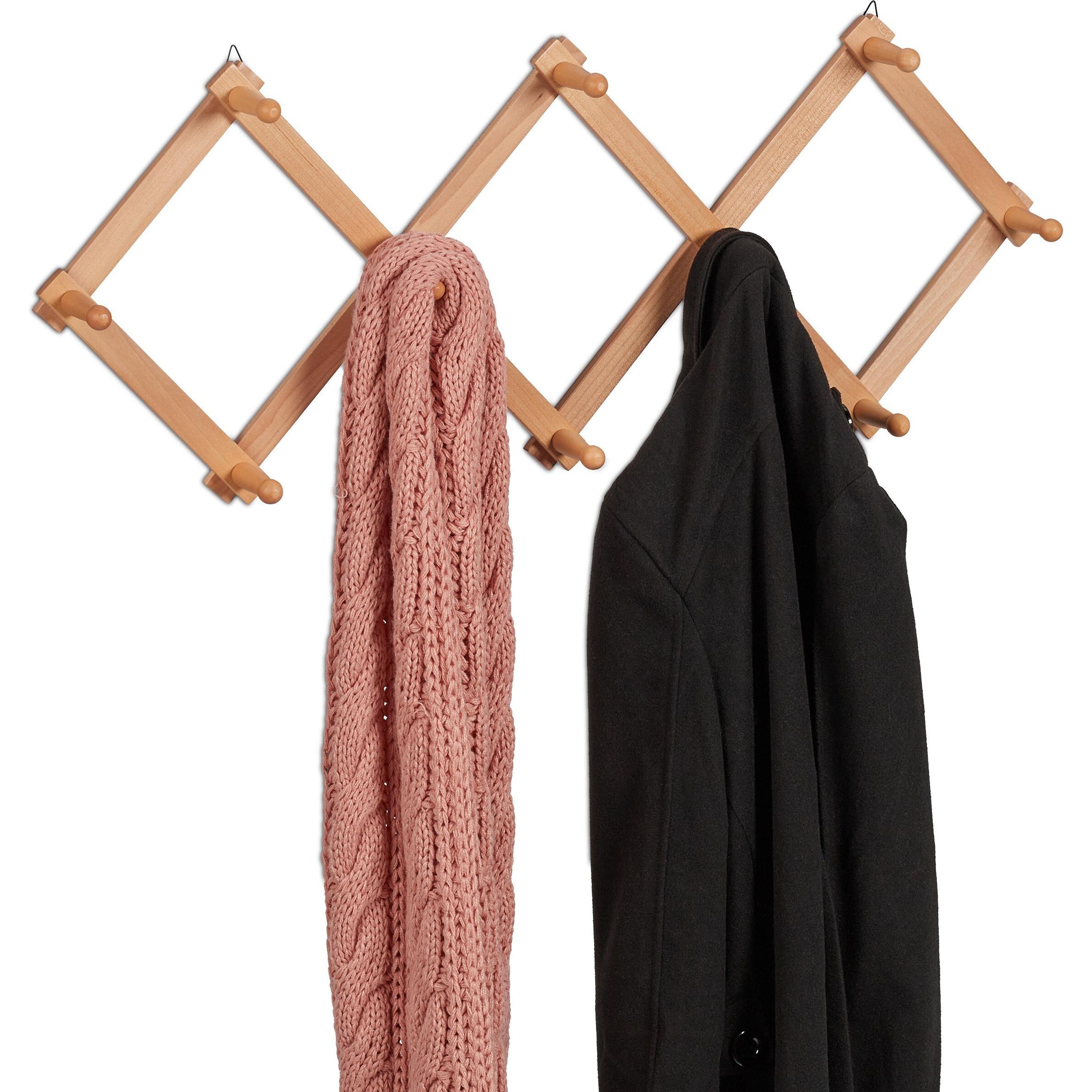 Relaxdays, Garderobe + Kleiderhaken, Wandgarderobe