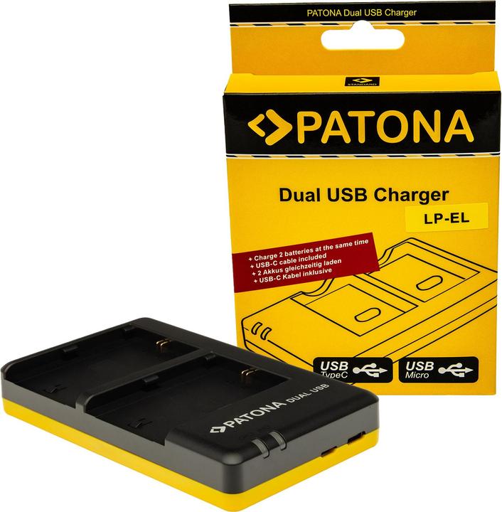 Produktbild Patona Ladegerät Dual USB Canon LP-EL (Kamera Akku Ladegerät)