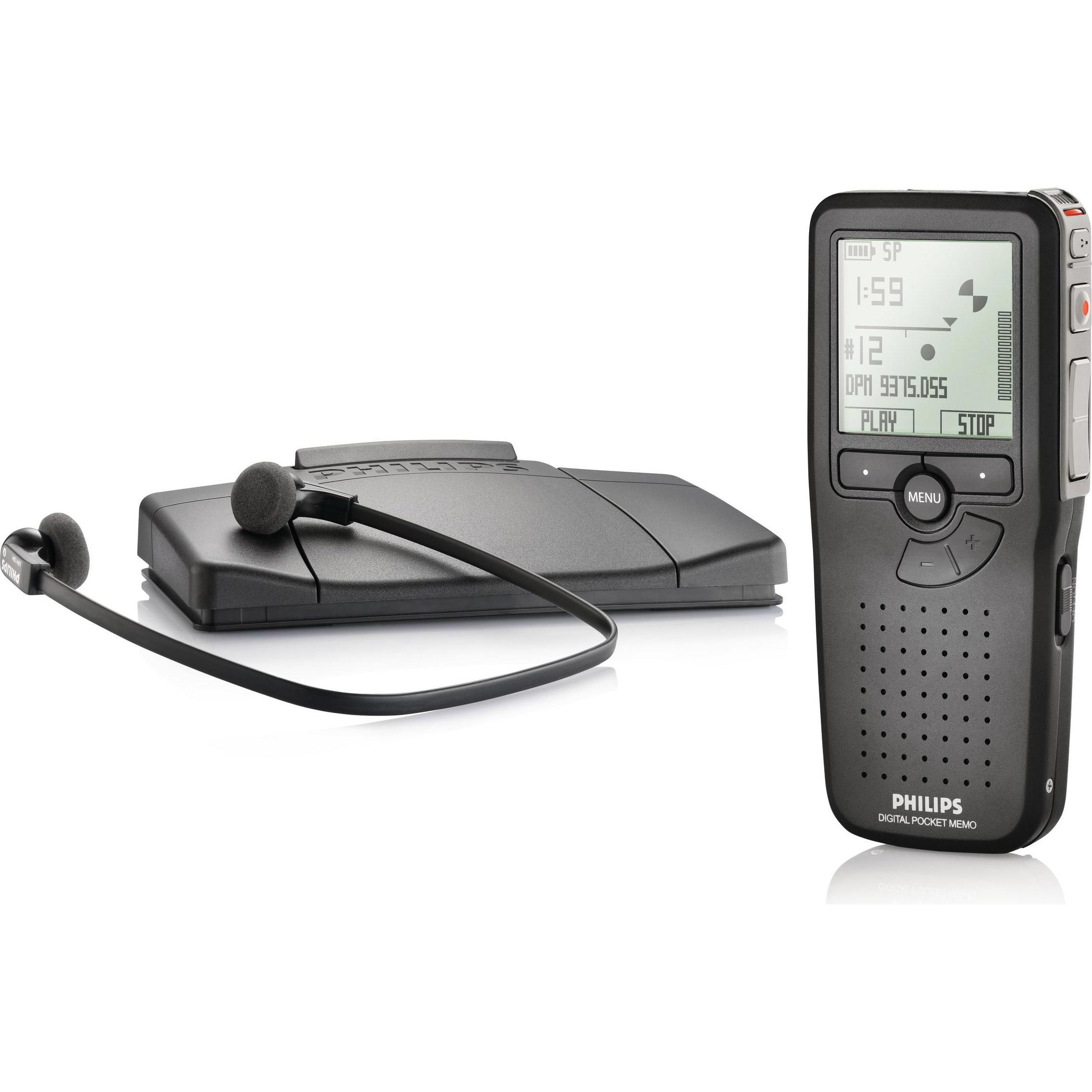 Philips Pocket Memo 9399 (2 GB), Diktiergerät, Schwarz, Silber