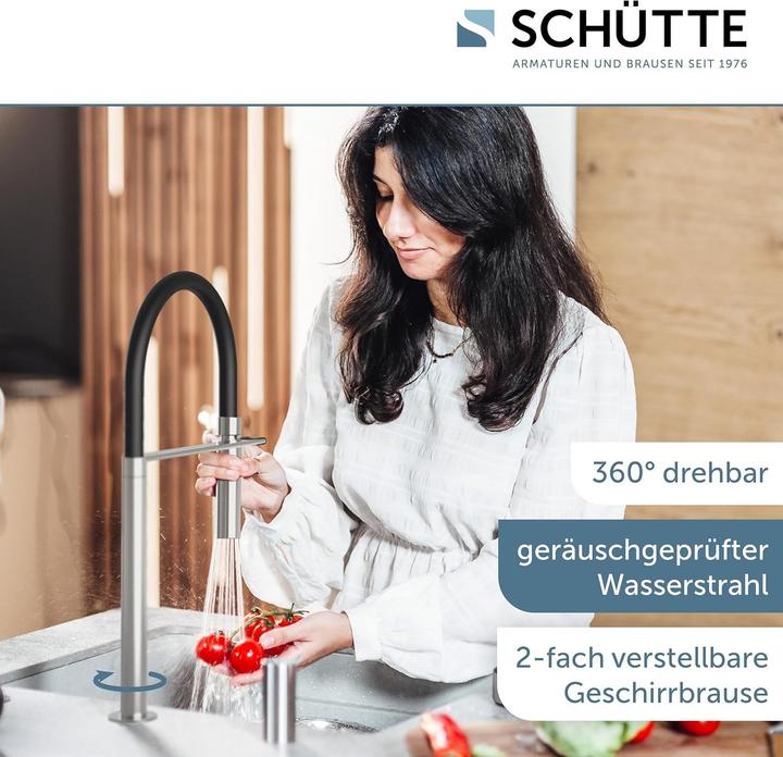 Produktbild Schütte Digitale wastafelarmatuur mit Smart Control, Soft-Touch-Schlauch, programmierbare Füllfunktion