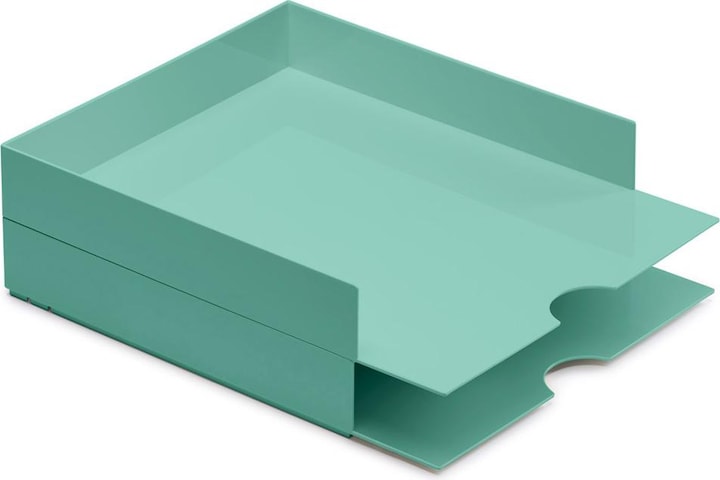Actual product image Moxom Desk drawer set Modular letter tray, 320x260x60mm, 2-piece, turquoise