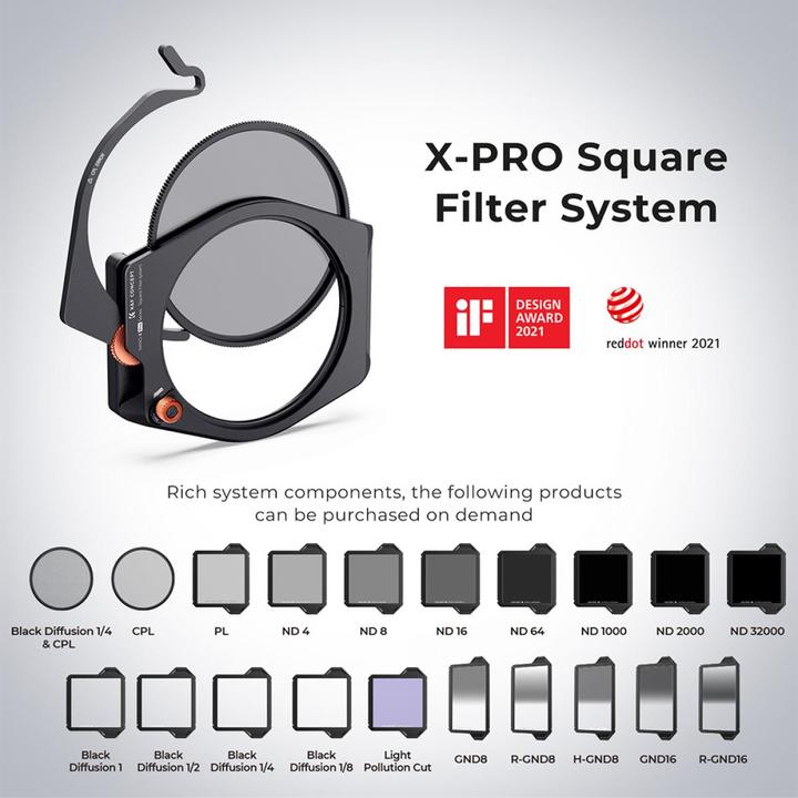 Actual product image K&F Concept Concept 100x100 ND8 Filter w/ Frame (X-Pro Series) (100 mm, Neutral density filter, 20000 mm)