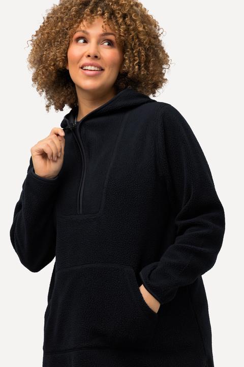 Produktbild Ulla Popken Long-Teddy-Fleecepullover, Kapuze, Zipper, Langarm (46, 48)