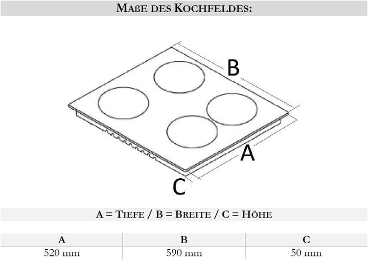 Image du produit PKM EB-C4-2-KBTCG Table de cuisson (59 cm, Table de cuisson en vitrocéramique)