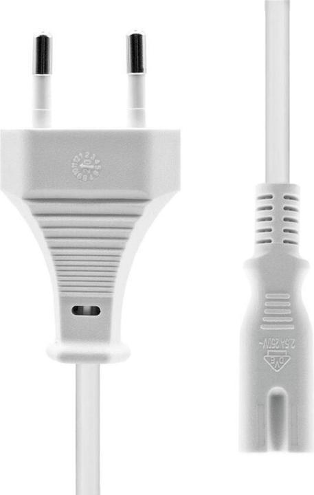 ProXtend PC-CC7-003W Power Cable White 3 m Mains Plug Type C C7 Coupler (3 m, C7)