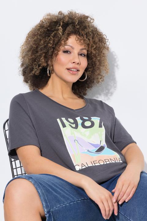 Actual product image Ulla Popken California 1987 Short Sleeve Graphic Tee (58)