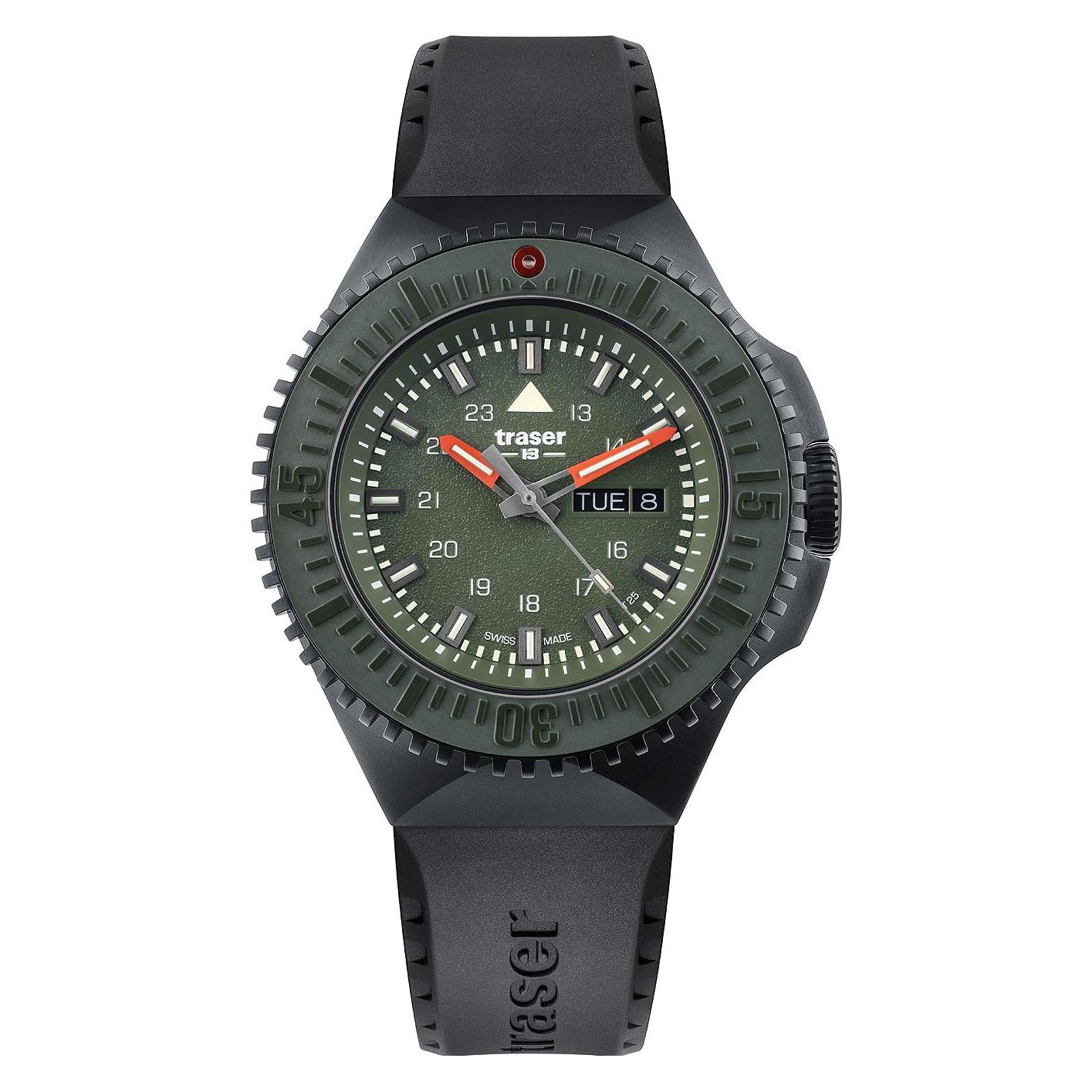 Traser, Armbanduhr, P69 Black Stealth, Schwarz, (Taucheruhr, 46 mm)