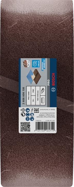 Produktbild Bosch Professional Zubehör PRO X440 Schleifband, 100 x 610 mm, G60 (60)