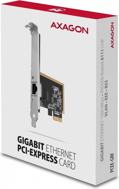 Actual product image Axagon PCEE-GRF PCI Express Gigabit Ethernet Realtek 8111F + LP (Mini PCI Express)