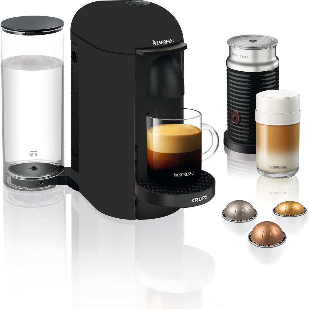 Krups Nespresso Vertuo Plus Deluxe XN903N Mat Zwart, Macchina da caffè a capsule, Nero