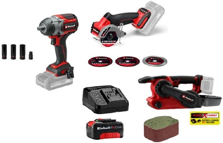 Actual product image Einhell Akku-Werkzeugset 18 V Compact Tools Kit
