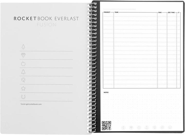 Image du produit Rocketbook Fusion (A5, Pointillés, À rayures, Couverture rigide)