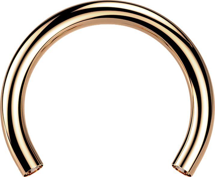 Actual product image Star Piercing Micro Circular-Stab rosegold mit 0.8 mm Innengewinde (without brass, Titanium)