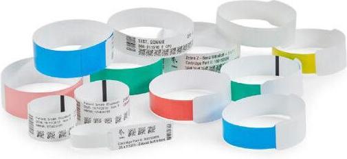 Actual product image Zebra Z-Band Direct Red, White Hospital Wristband