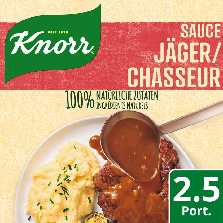 Image du produit Knorr 100% naturel sauce chasseur sachet, pour la viande et les plats de pommes de terre (32 g)