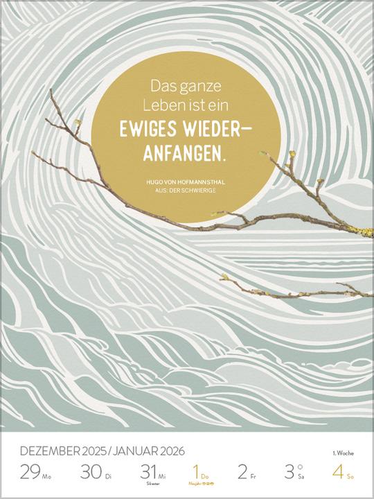 Produktbild Literaturkalender 2026 (24 x 32 cm, Deutsch)