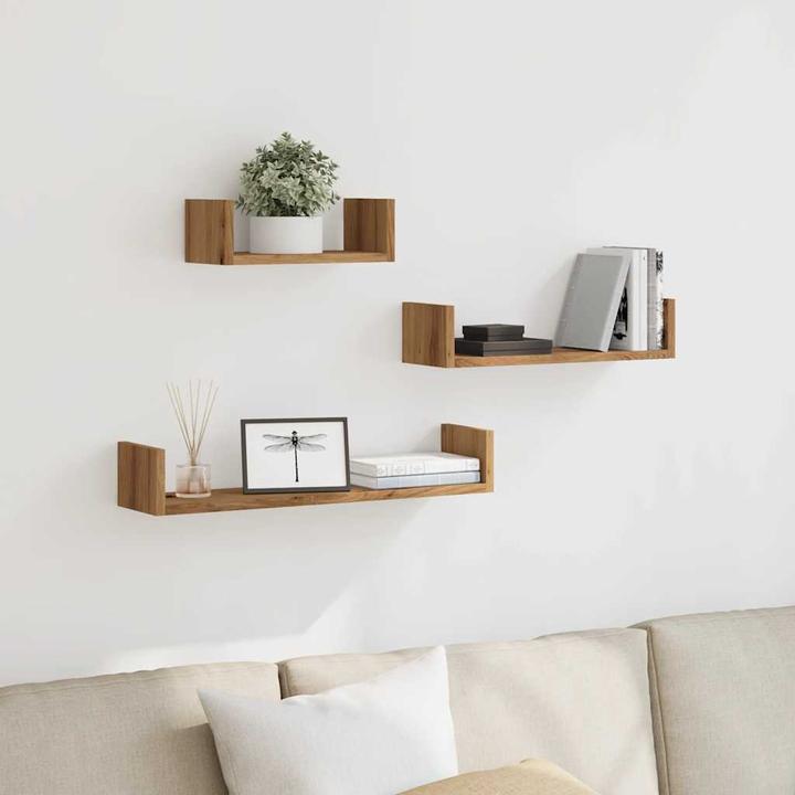 Produktbild VidaXL Wandregale (60 x 15 x 10 cm, 45 x 15 x 10 cm, 30 x 15 x 10 cm)