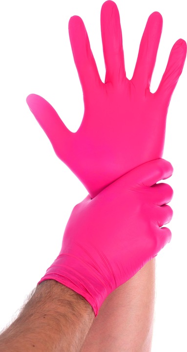 Actual product image Hygostar Nitrile Gloves SL Red M (M)
