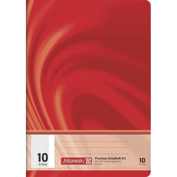 Brunnen, Heft + Block, Schulheft Vivendi Lineatur 10 kariert DIN A5 Aussenrand, 16 Blatt (A5, Kariert)