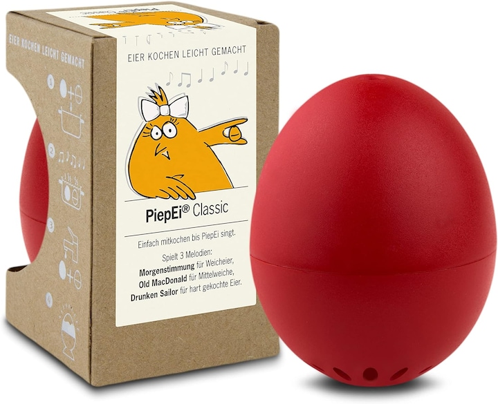 PiepEi Zingende eierwekker Klassiek rood