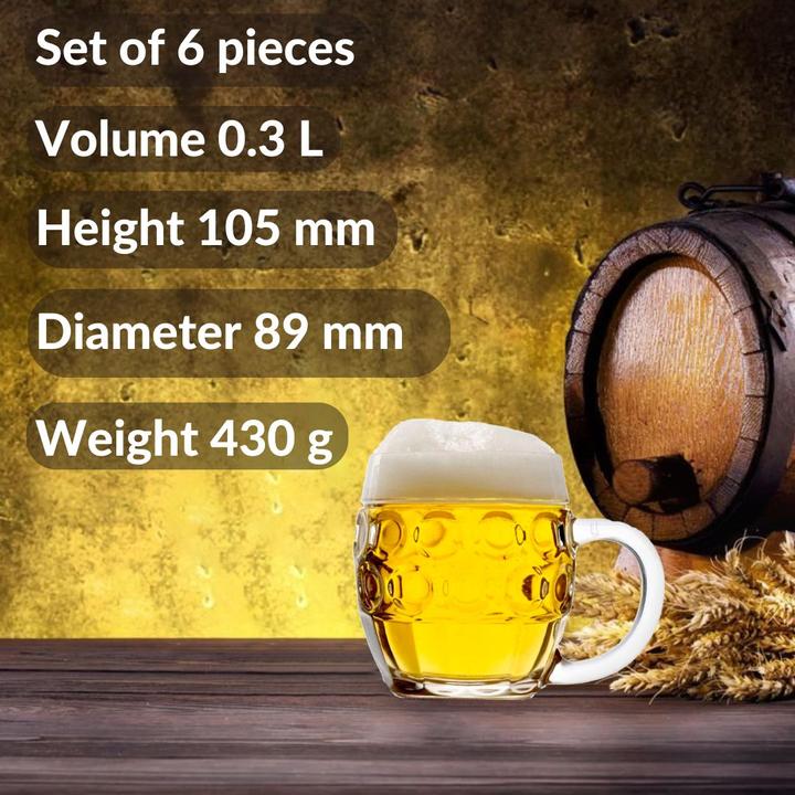 Produktbild Ich-zapfe Bierglas, Bierkrug 6er Set, Tübinger - 0,3 Liter (0.30 l, 1 x)