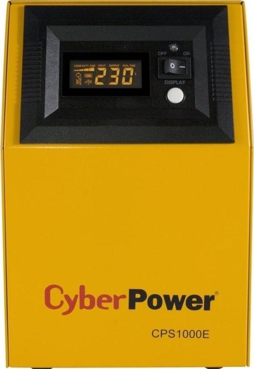 Actual product image Cyberpower CPS1000E Uninterruptible Power Supply (UPS) Double conversion (online) 1000 VA 2 AC outputs (1000 VA, 700 W, Online double converter UPS)