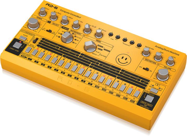 Actual product image Behringer RD-6 -analogue rumpukone, keltainen