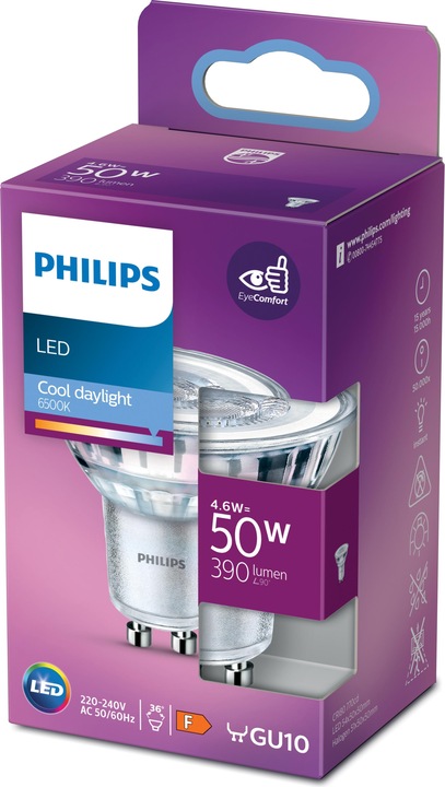 Produktbild Philips LED Reflektor (GU10, 4.60 W, 390 lm, 1 x, F)
