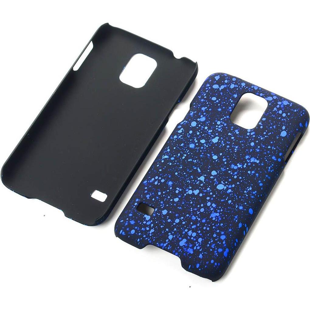 König Design Handy Hülle Schutz Case Bumper für Samsung Galaxy S5 / S5 Neo 3D Sterne Blau Neu (Samsung Galaxy S5, Samsun...