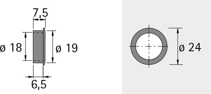 Actual product image Hettich Cylinder sliding door lock Prestige 2000