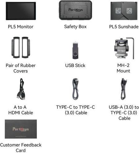 Actual product image Portkeys PL5 5.4 Zoll Live Stream Monitor (5.40", Full HD)