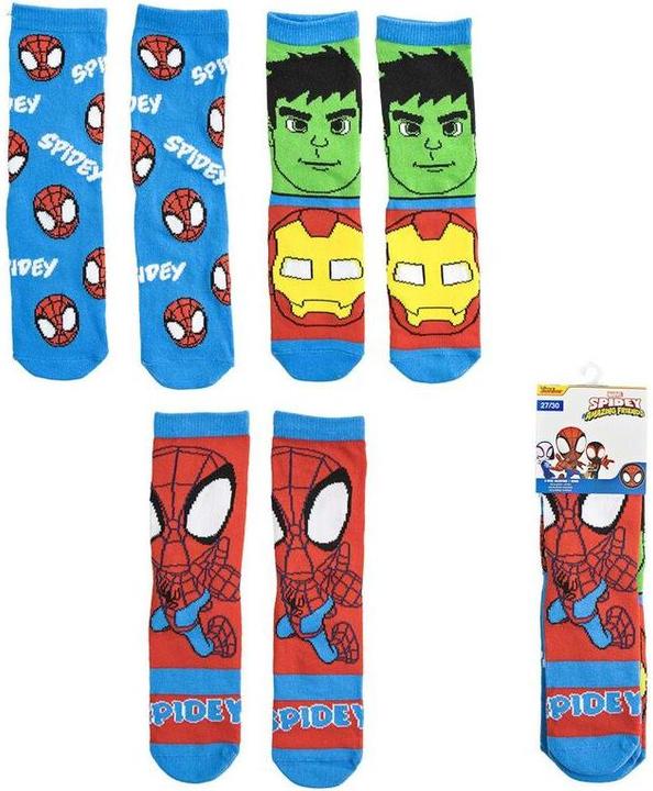 Produktbild Cerdá Marvel Spidey pack 3 assorted socks (3er Pack, 23 - 26, 27 - 30)