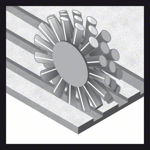 Actual product image Bosch Professional Zubehör PRO Stainless Steel clean disc brush, straight shaft, 80 x 0.2 mm